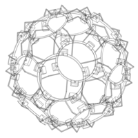 Wireframe Shape Geometric Companion Dodecahedron - Thumbnail 5