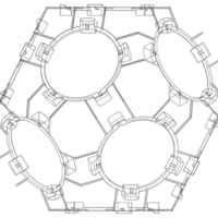 Wireframe Shape Geometric Companion Dodecahedron - Thumbnail 11