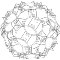 Wireframe Shape Geometric Companion Dodecahedron - Thumbnail 12