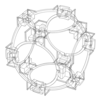Wireframe Shape Geometric Companion Cube - Thumbnail 5