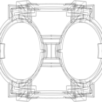 Wireframe Shape Geometric Companion Cube - Thumbnail 9