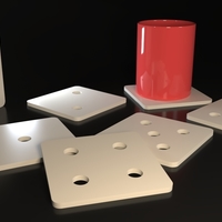 Small Dice Coasters 3D Printing 546047