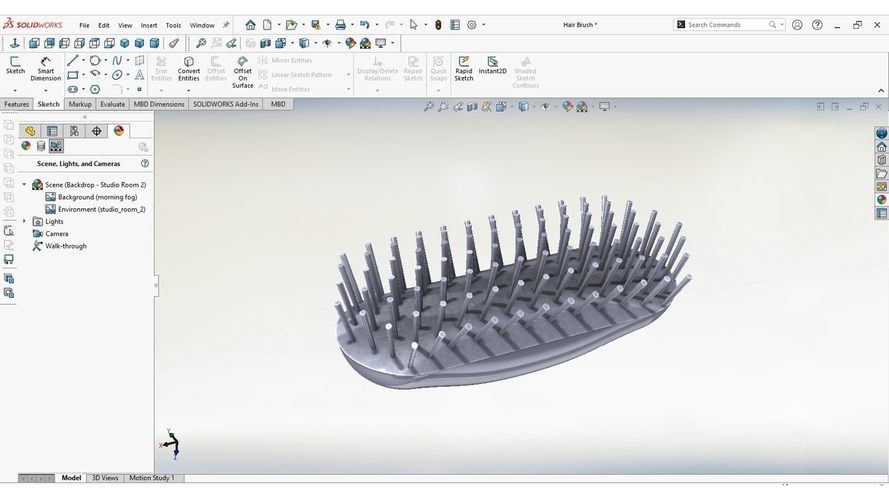 Hair Brush 3D Print 546138