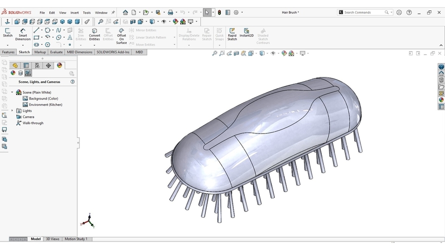 Hair Brush 3D Print 546139