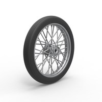 Front wire wheel of vintage dragster Scale 1:25 - Thumbnail 2