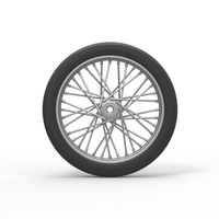 Front wire wheel of vintage dragster Scale 1:25 - Thumbnail 5