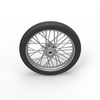 Front wire wheel of vintage dragster Scale 1:25 - Thumbnail 6