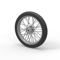 Front wire wheel of vintage dragster Scale 1:25 - Thumbnail 7