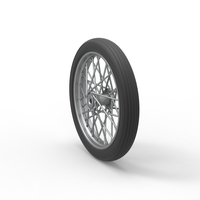 Front wire wheel of vintage dragster Scale 1:25 - Thumbnail 8
