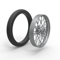 Front wire wheel of vintage dragster Scale 1:25 - Thumbnail 9