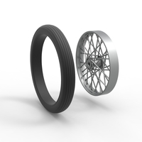 Front wire wheel of vintage dragster Scale 1:25 - Thumbnail 10