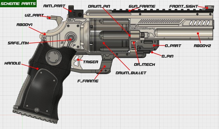 Konstantin heavy revolver 3D Print 54621