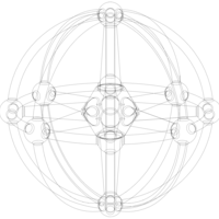 Wireframe Shape Geometric Sphere Linked - Thumbnail 3
