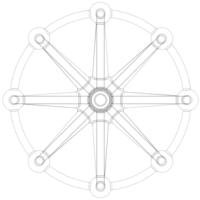 Wireframe Shape Geometric Sphere Linked - Thumbnail 6