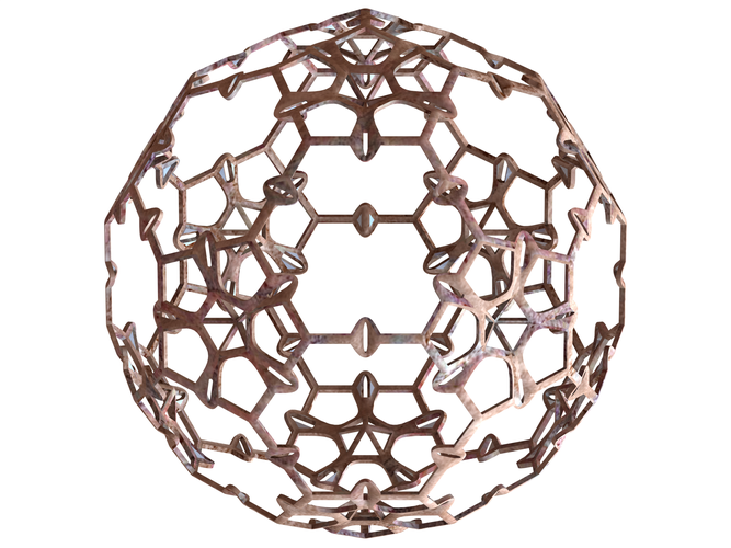 Wireframe Shape Sierpinski Buckyball 3D Print 546251