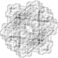 Wireframe Shape Mosely Snowflake - Thumbnail 3