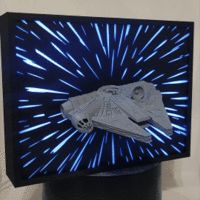 Millennium Falcon with LED Hyperspace Background Night Light  - Thumbnail 6
