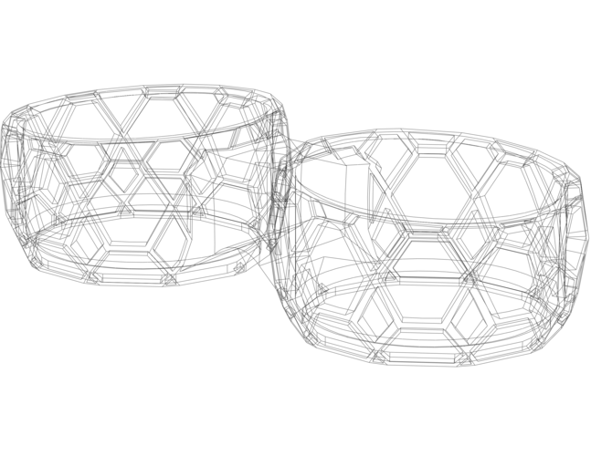 Dual Round Plastic Holder 3D Print 546374