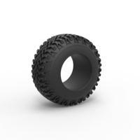 Small Offroad tire 126 Scale 1:25 3D Printing 546387