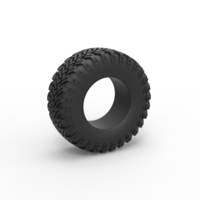 Small Offroad tire 127 Scale 1:25 3D Printing 546395