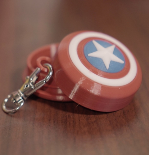 captain shield case keychain, STL file for 3d printing 3D Print 546406