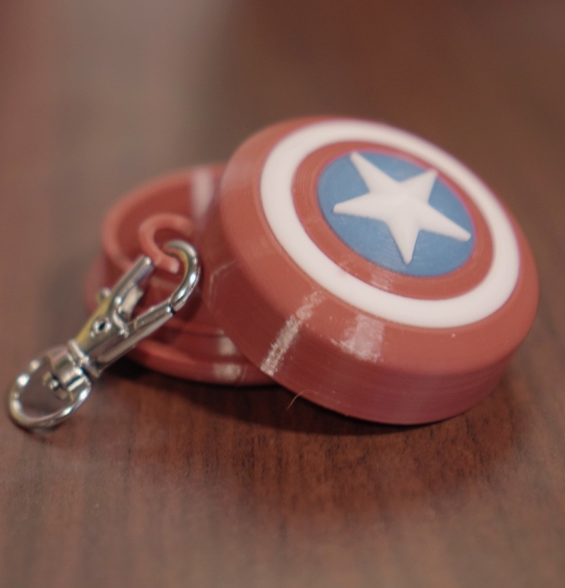 captain shield case keychain, STL file for 3d printing