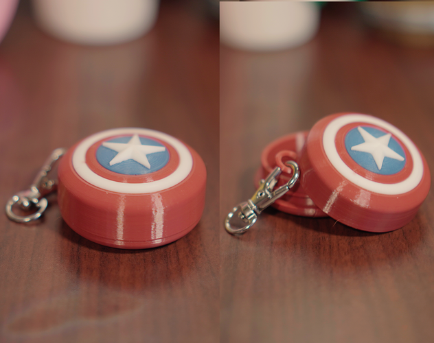 captain shield case keychain, STL file for 3d printing 3D Print 546407