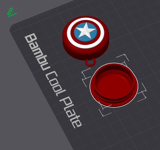 captain shield case keychain, STL file for 3d printing 3D Print 546408
