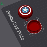 captain shield case keychain, STL file for 3d printing - Thumbnail 3