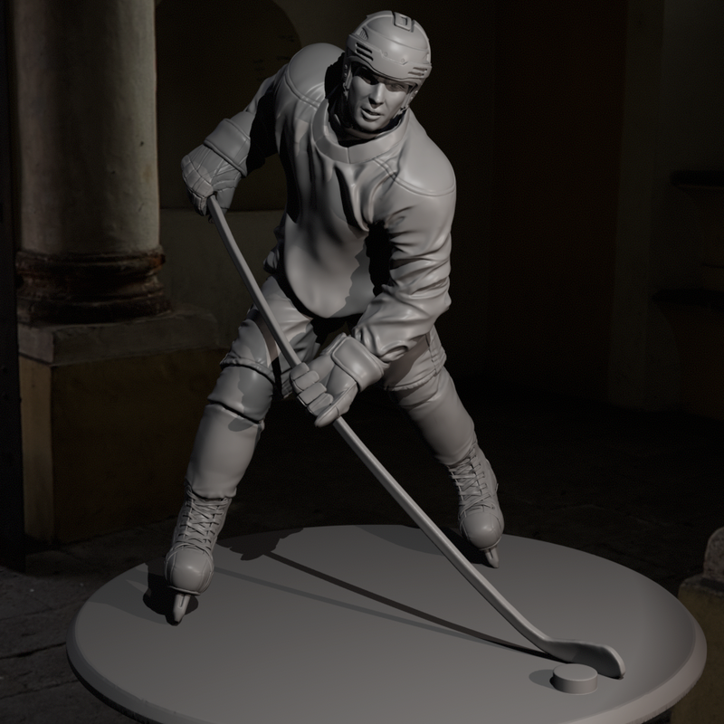 Hockey player figure STL, ready for 3D printing, Games