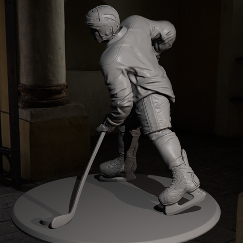 Hockey player figure STL, ready for 3D printing, Games 3D Print 546411