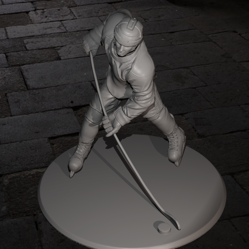 Hockey player figure STL, ready for 3D printing, Games 3D Print 546412