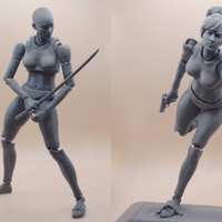 Action Figure 3D Printing, Female Movable body - Thumbnail 2