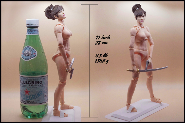 Action Figure 3D Printing, Female Movable body 3D Print 546420