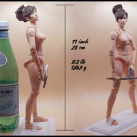 Action Figure 3D Printing, Female Movable body - Thumbnail 3