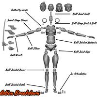 Action Figure 3D Printing, Female Movable body - Thumbnail 10
