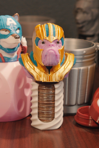 Lazy Heroes (Bull Dog, Thanos) - figure, Container [Color ready] 3D Print 546430