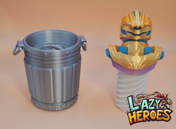 Lazy Heroes (Bull Dog, Thanos) - figure, Container [Color ready] 3D Print 546432