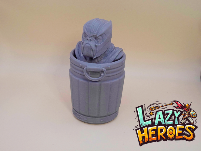 Lazy Heroes (Bull Dog, Thanos) - figure, Container [Color ready] 3D Print 546433