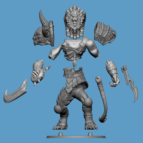 Rengar - League of Legend figure STL, ready for 3D printing 3D Print 546461