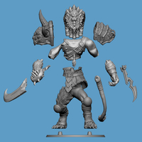 Rengar - League of Legend figure STL, ready for 3D printing - Thumbnail 6