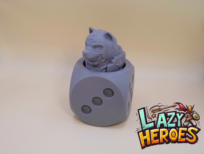 Lazy Heroes (Shibainu, Captain America) Container [Color ready] 3D Print 546465