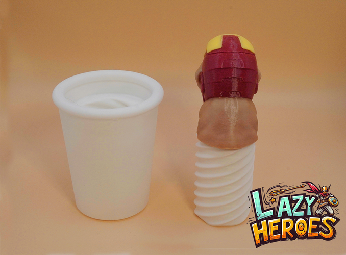 Lazy Heroes (Retriever, Iron man) - Container [Color ready] 3D Print 546472