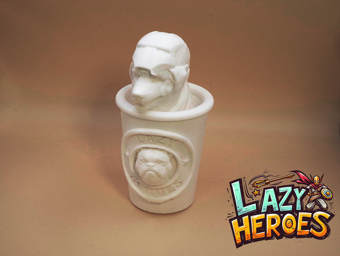 Lazy Heroes (Retriever, Iron man) - Container [Color ready] 3D Print 546474