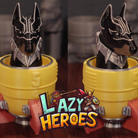 Small Lazy Heroes (Dobermann, black panther) Container [Color ready] 3D Printing 546479