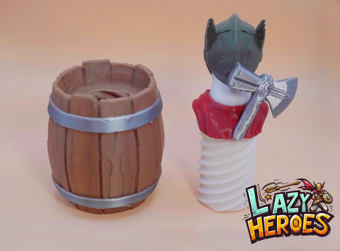 Lazy Heroes (Terrier, Thor ) - Container [Color ready] 3D Print 546481