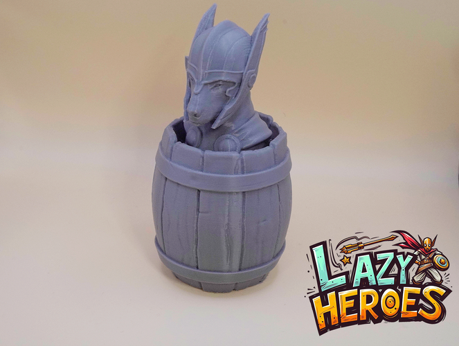 Lazy Heroes (Terrier, Thor ) - Container [Color ready] 3D Print 546482