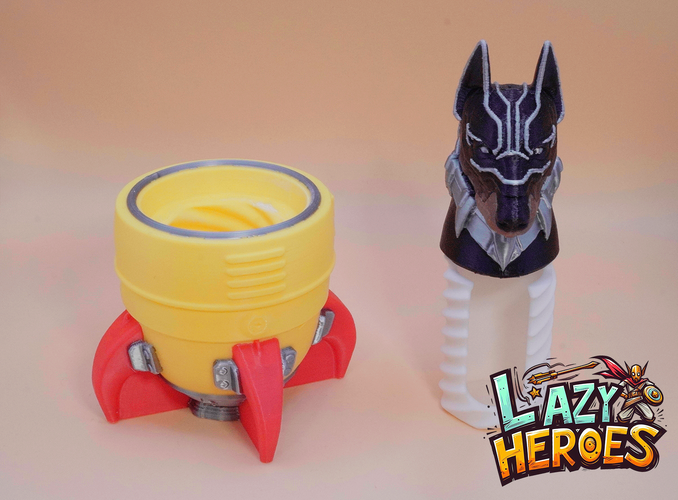 Lazy Heroes (Dobermann, black panther) Container [Color ready] 3D Print 546484