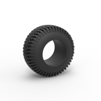 Small Offroad tire 129 Scale 1:25 3D Printing 546503