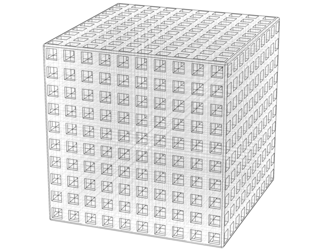 Simple Cubic Lattice Structure 3D Print 546537